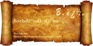 Borbándi Éva névjegykártya