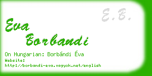 eva borbandi business card