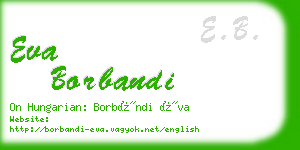 eva borbandi business card